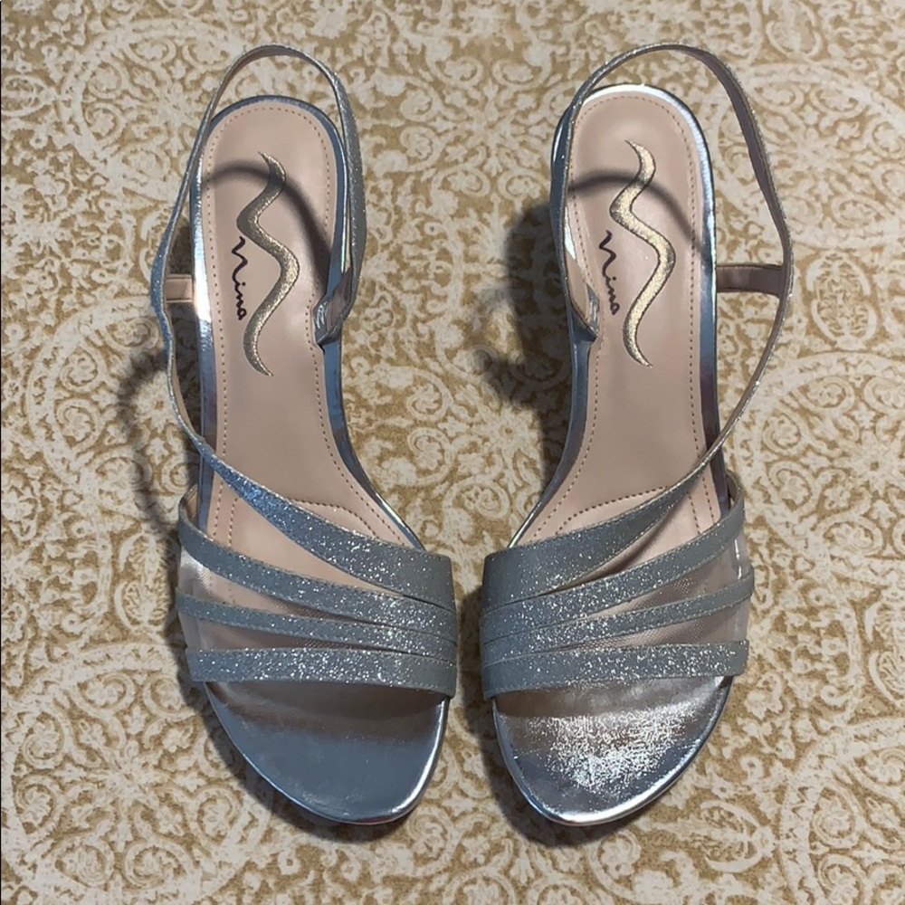 Nina silver heels